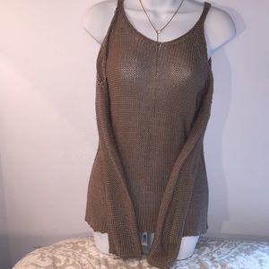 Long Sleeve No Shpulder Sweater Size S